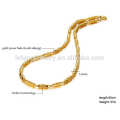 Copper plating bamboo chain,18k gold plated cuban link chain jewelry